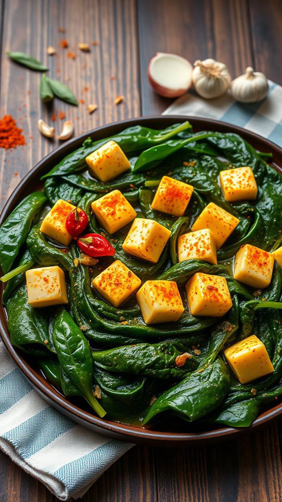 creamy spinach with cheese