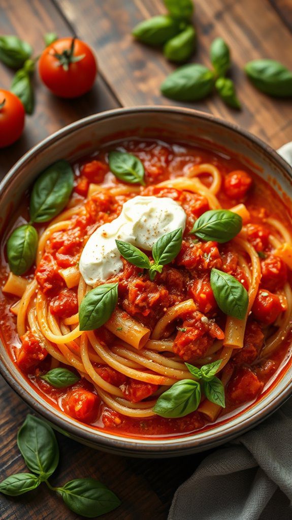 creamy tomato basil dish