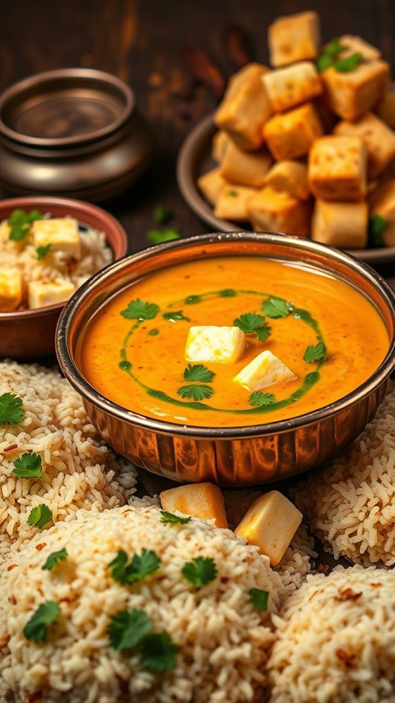 creamy tomato paneer dish
