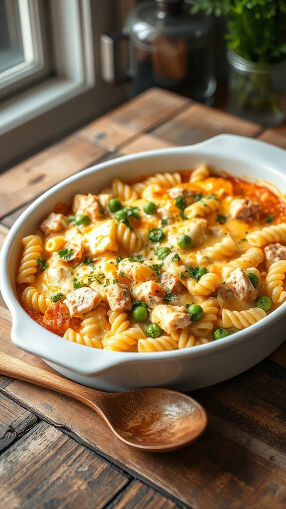 creamy tuna pasta bake