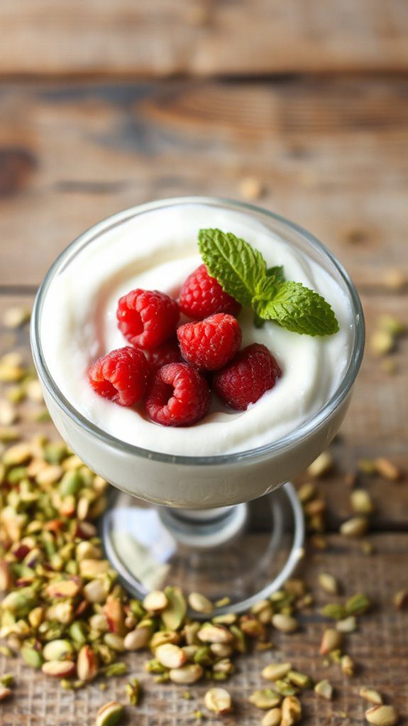 creamy vanilla yogurt dessert
