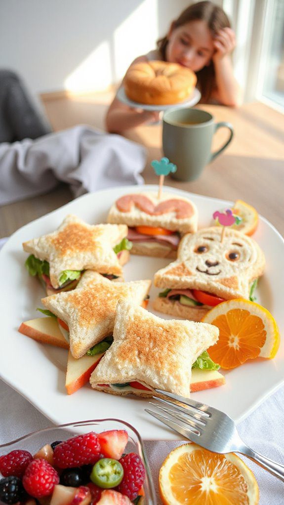 creative lunch with shapes