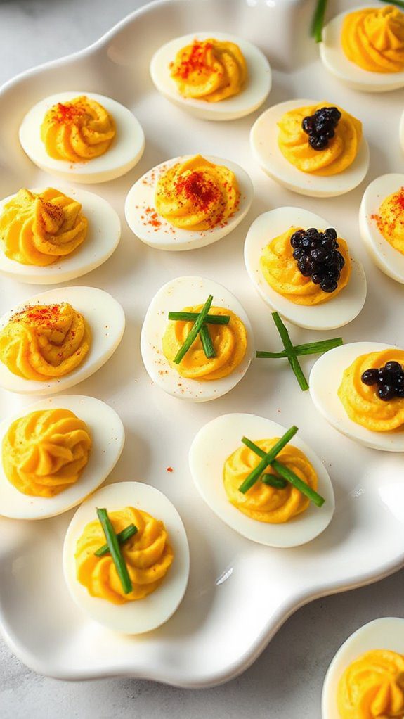 creative seasoned egg appetizer