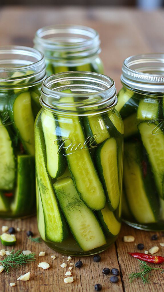 crisp and tangy cucumbers