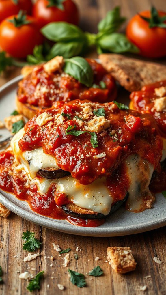 crispy cheesy eggplant dish crispy cheesy eggplant dish