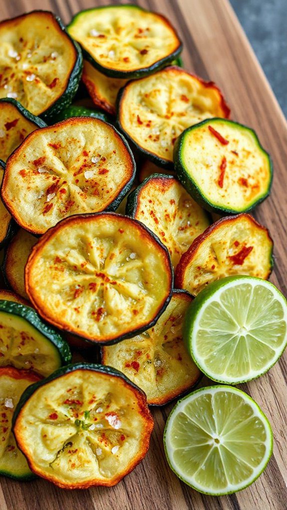 crispy flavored zucchini snacks