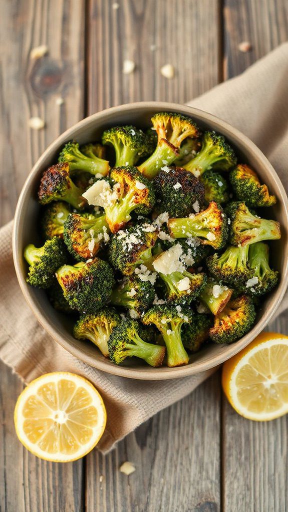 crispy garlic parmesan broccoli