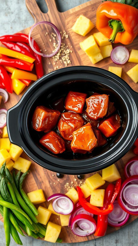 crispy pork with tangy sauce