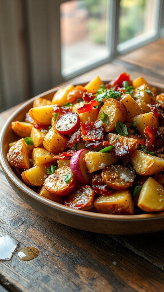 crispy potato bacon salad