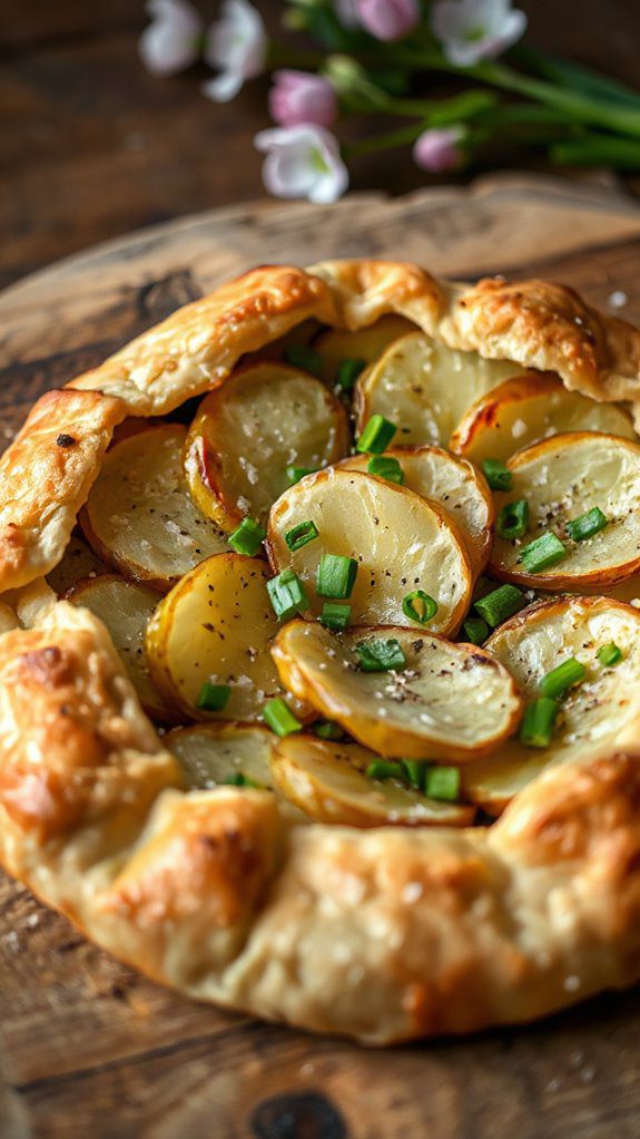 crispy potato chive galette