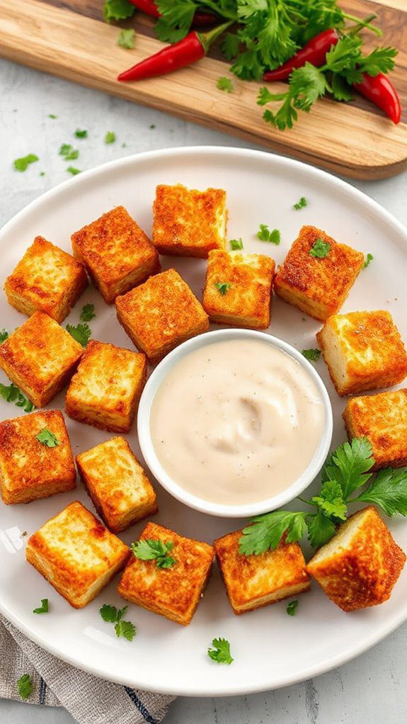 crispy tofu bite sized treats