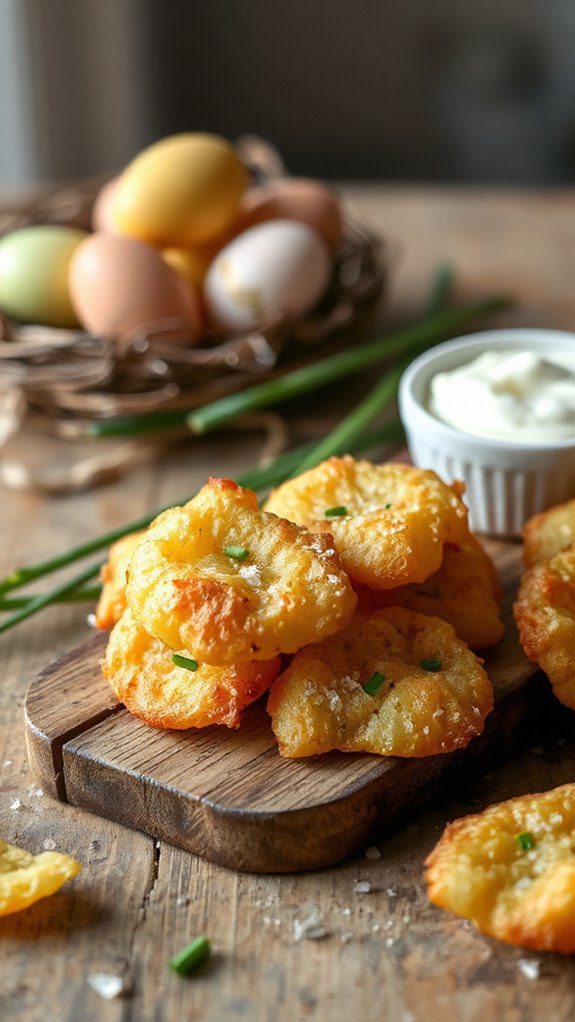 crispy twice baked potato puffs