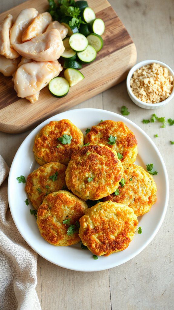 crispy zucchini chicken fritters crispy zucchini chicken fritters