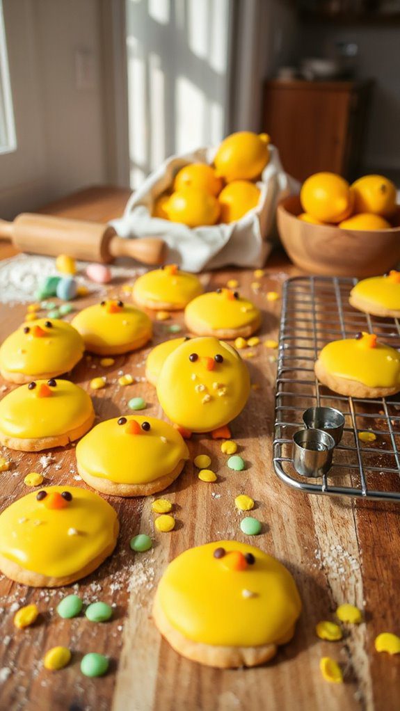 cute chick shaped cookies