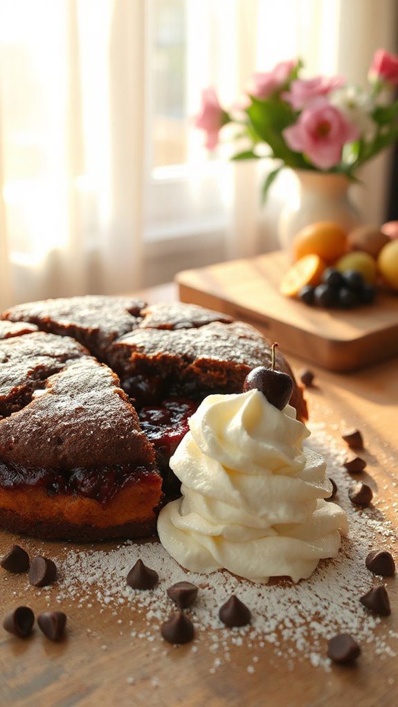 decadent chocolate cherry dessert