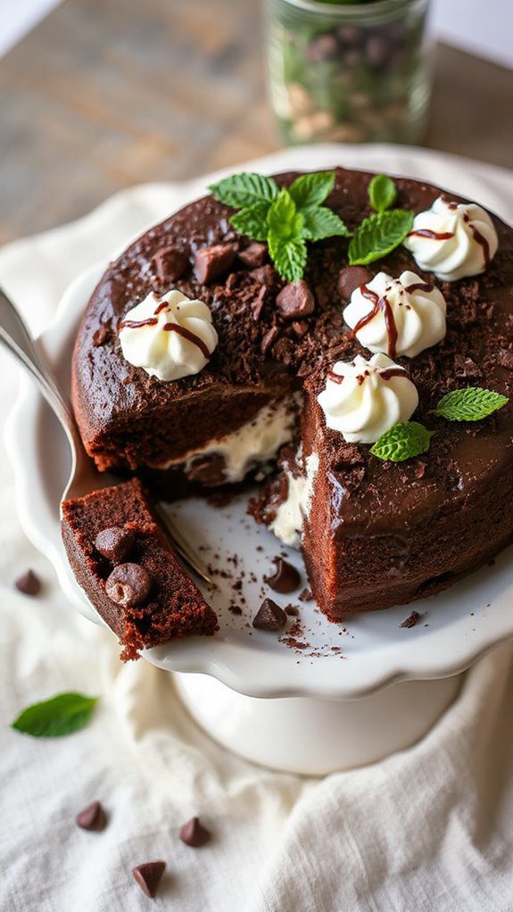decadent chocolate mint dessert