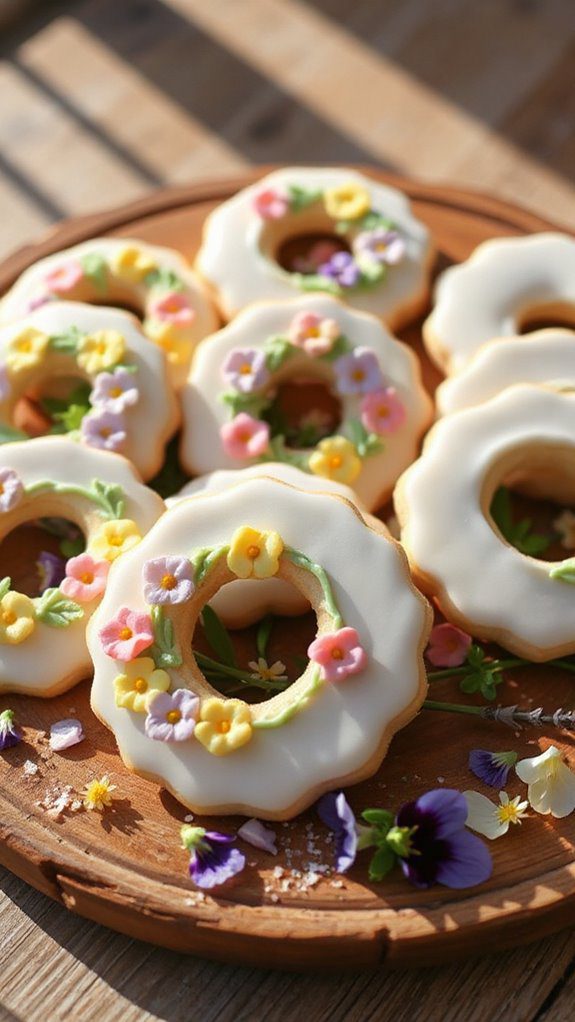 decorative floral cookie treats