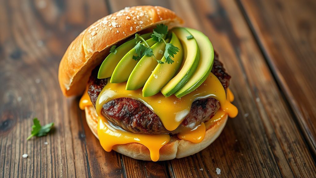 delicious avocado breakfast burgers