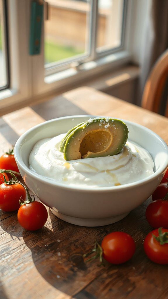 delicious avocado yogurt bowl