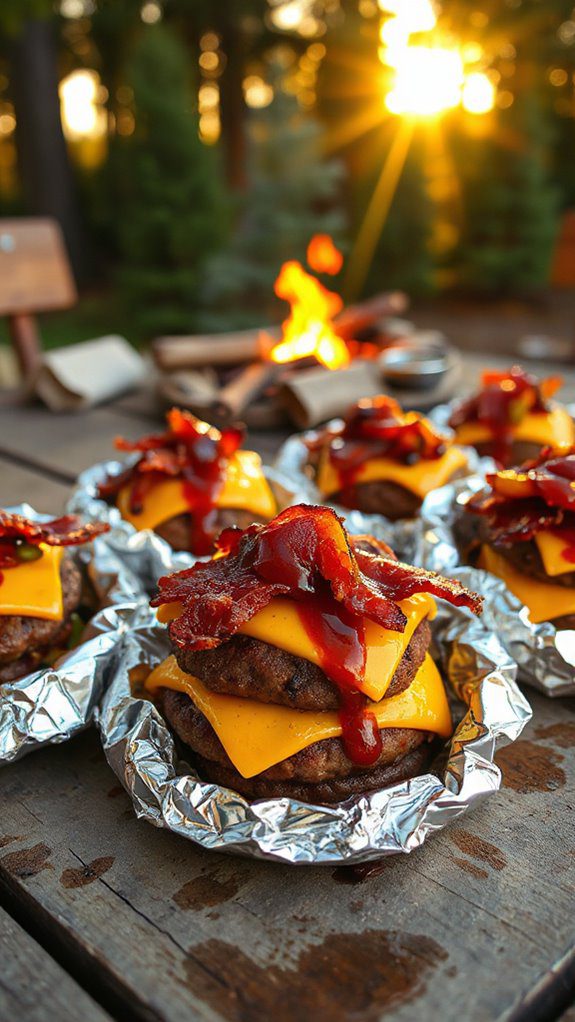 delicious bbq bacon burgers