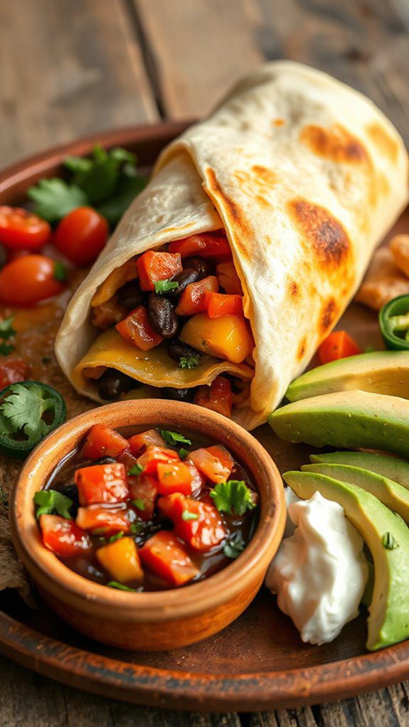 delicious bean cheese burrito