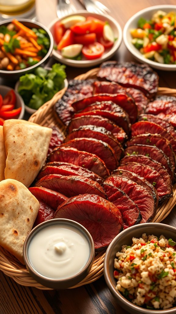 delicious beef shawarma dish