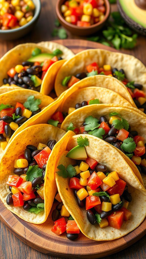 delicious black bean tacos