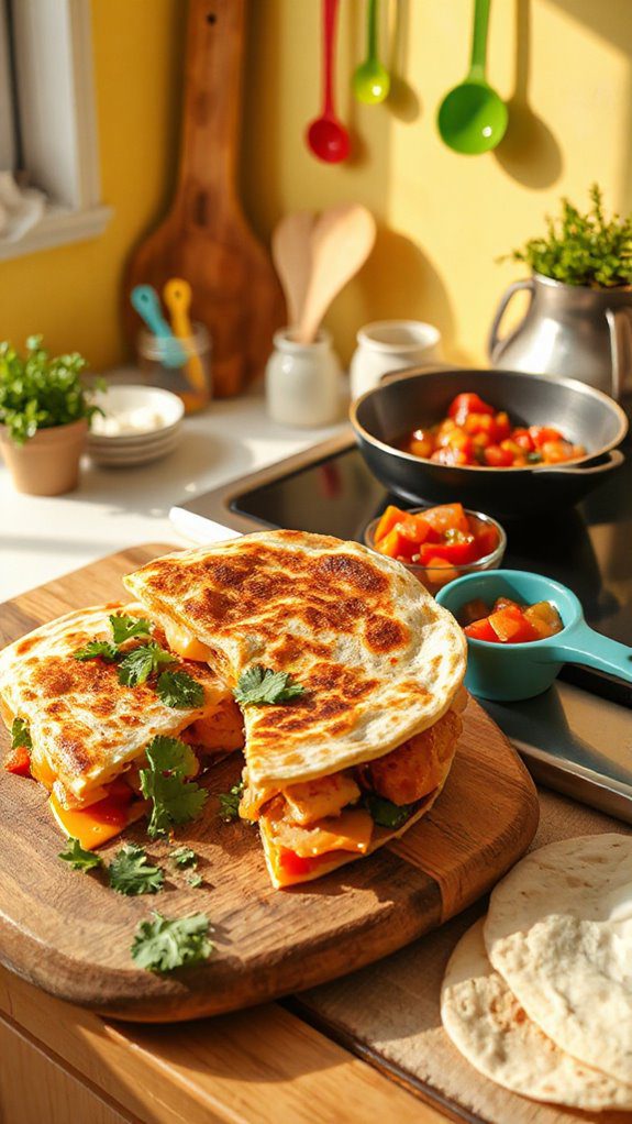 delicious cheesy tortilla treat