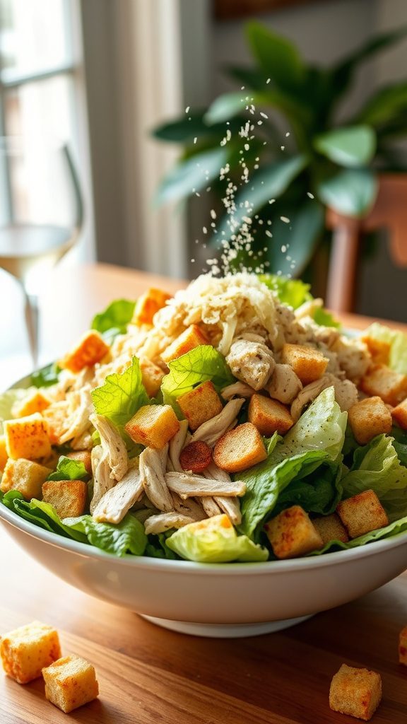 delicious chicken caesar salad