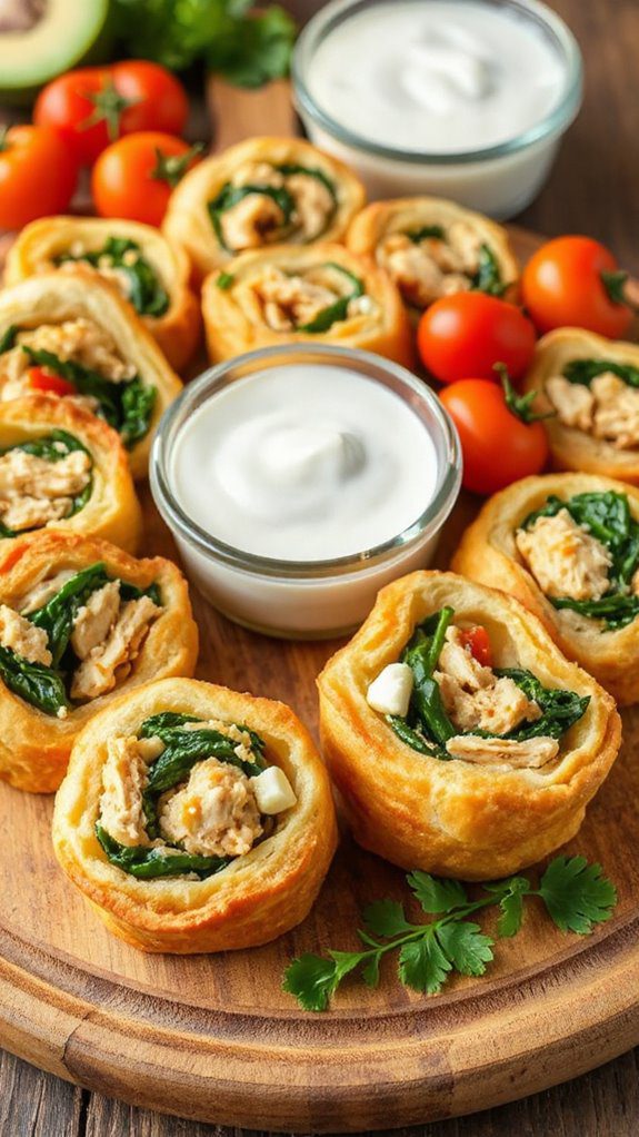 delicious chicken spinach rolls delicious chicken spinach rolls