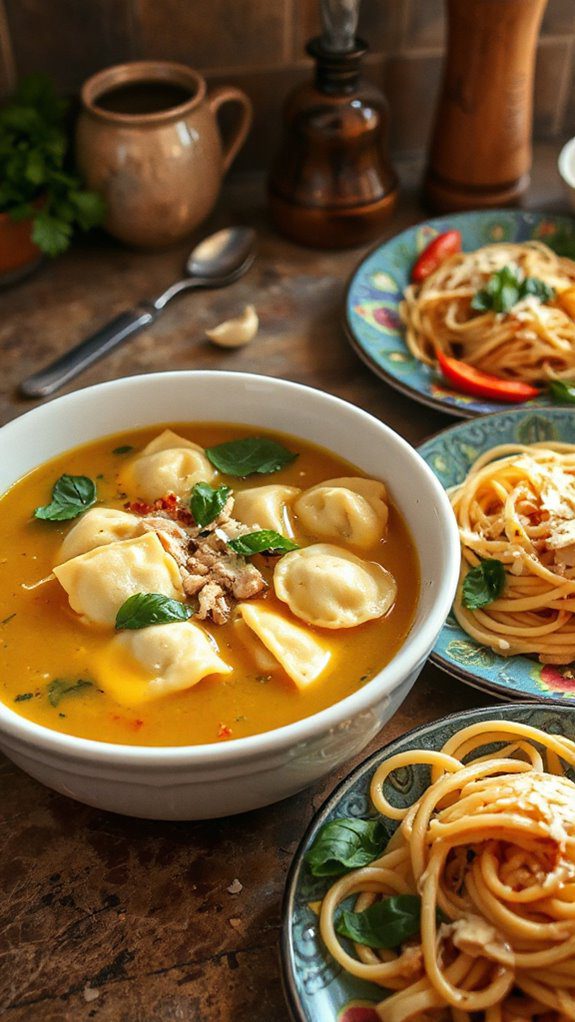 delicious chicken tortellini soup