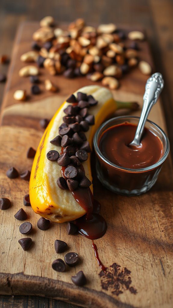 delicious chocolate banana dessert