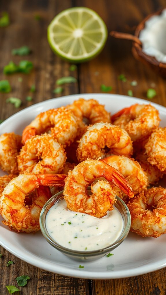 delicious coconut covered shrimp