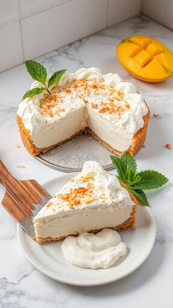 delicious coconut cream dessert