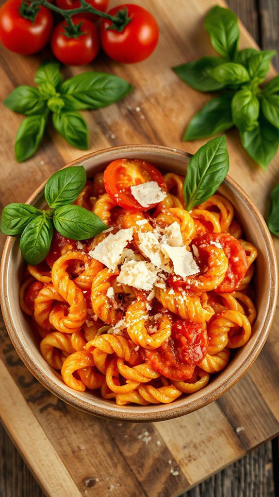 delicious creamy basil pasta
