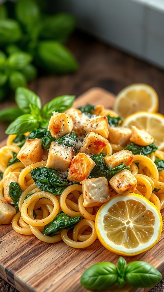 delicious creamy chicken pasta