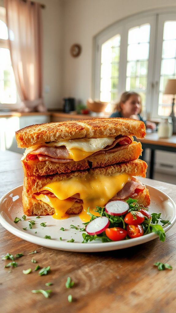 delicious french ham sandwich