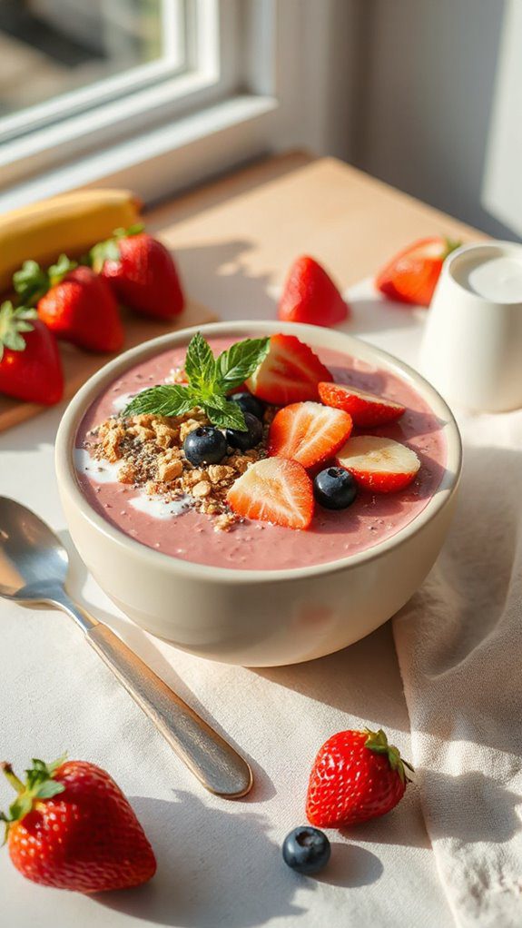 delicious fruit smoothie bowl