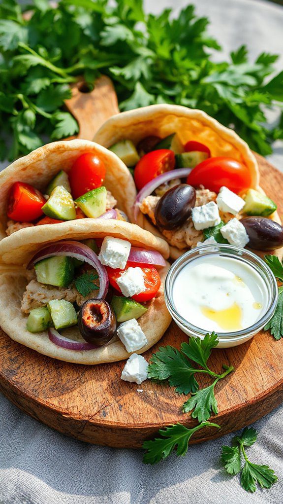 delicious greek chicken wraps delicious greek chicken wraps
