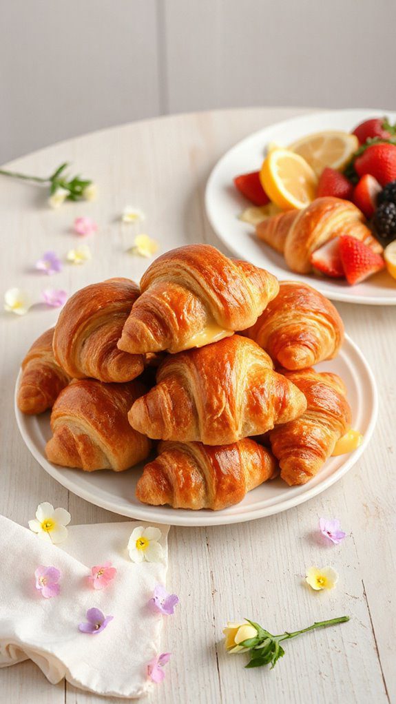 delicious ham and cheese croissants