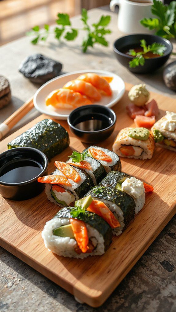 delicious homemade sushi rolls