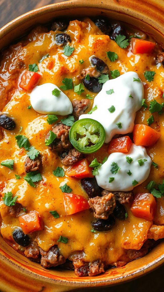 delicious layered tex mex dish