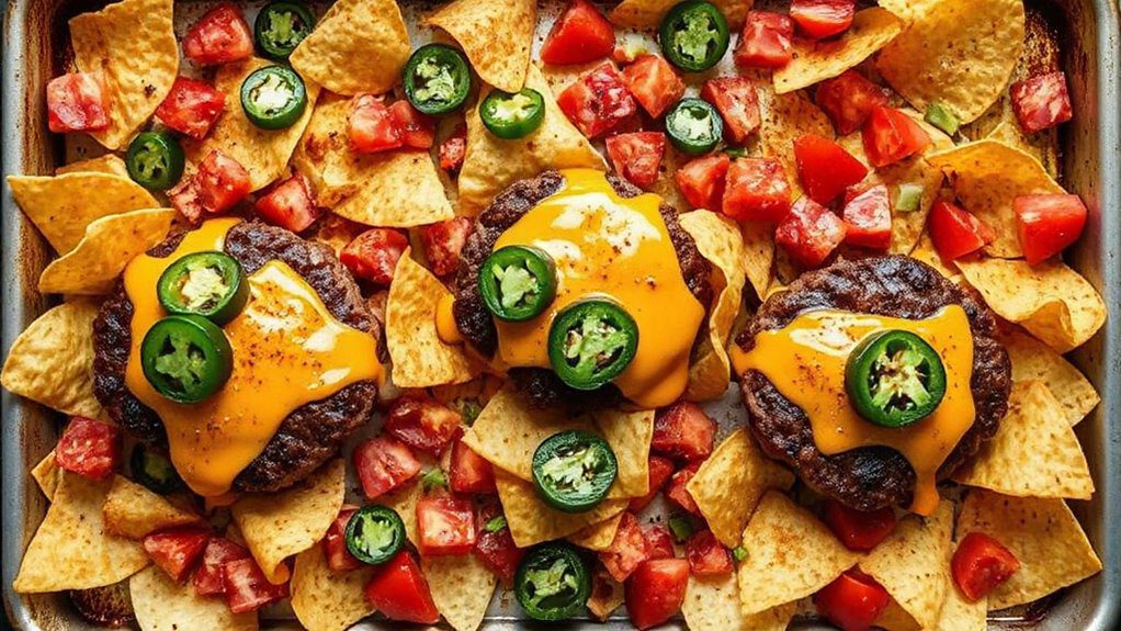 delicious loaded nacho burger