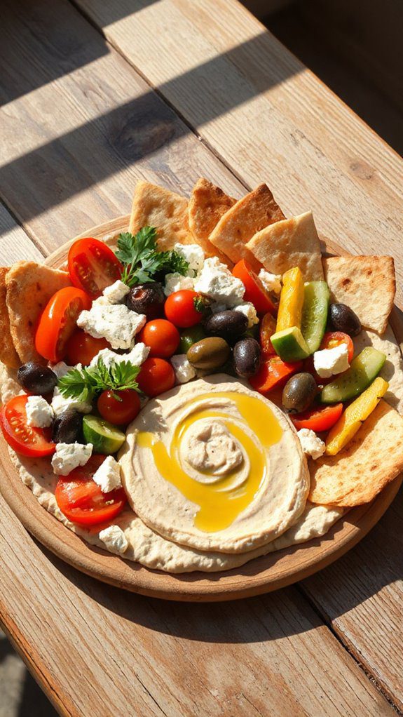 delicious mixed mediterranean delicacies