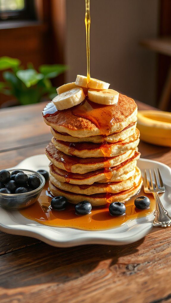 delicious pancakes with syrup
