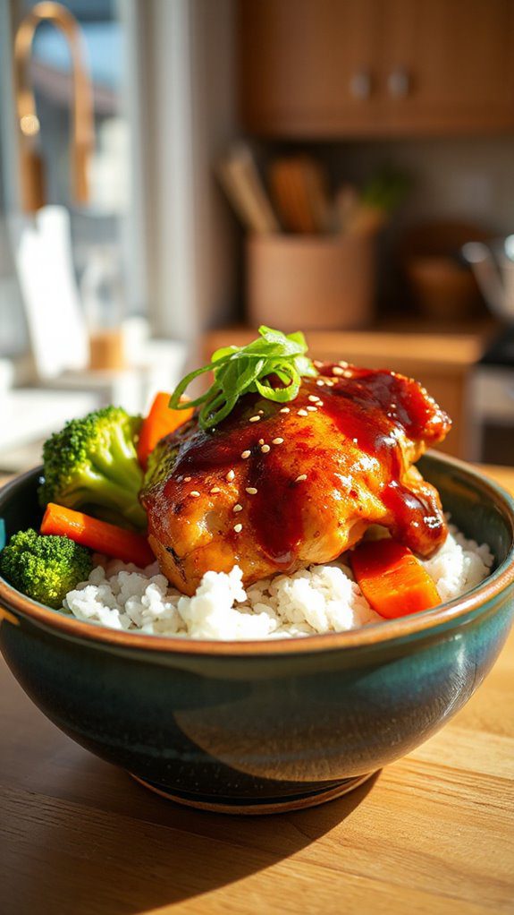 delicious teriyaki chicken bowl