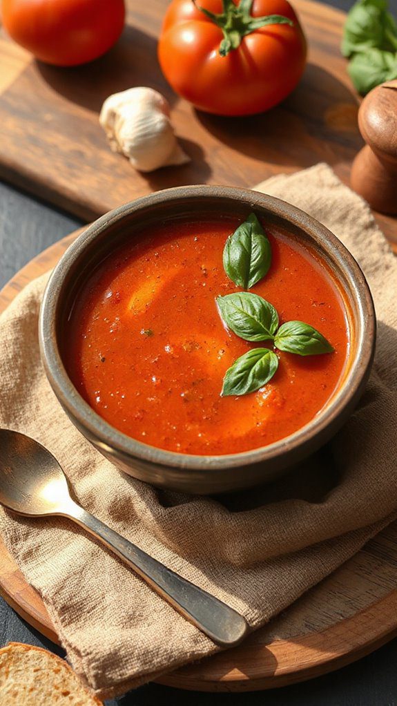 delicious tomato basil soup