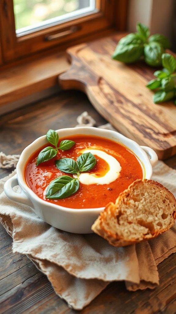 delicious tomato basil soup