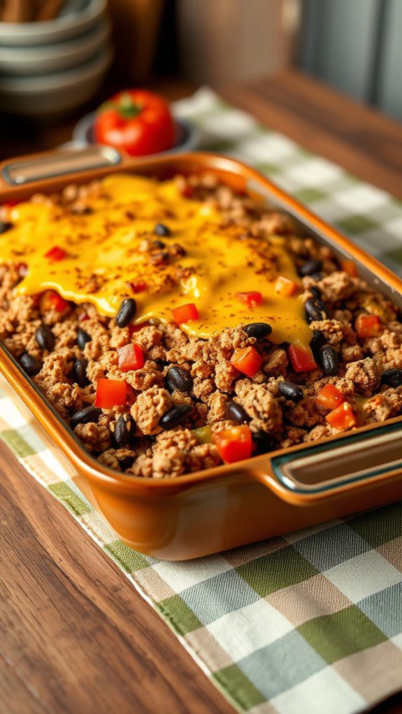 delicious turkey taco casserole