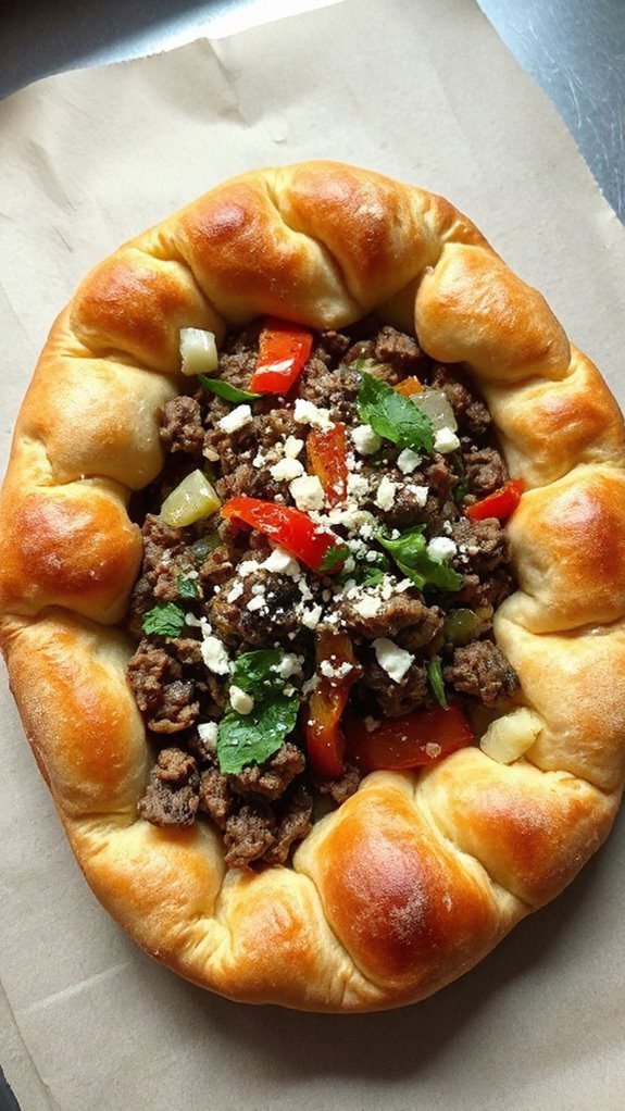 delicious turkish flatbread dish